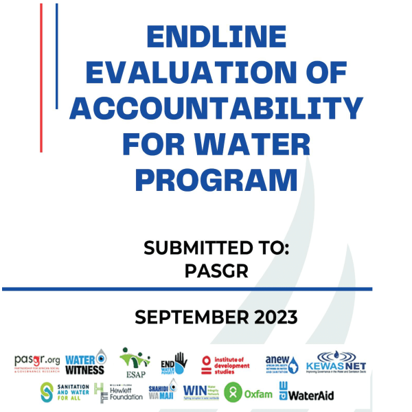 Endline Evaluation of the 'Accountability for Water (AfW)' Programme in Kenya, Tanzania and Ethiopia