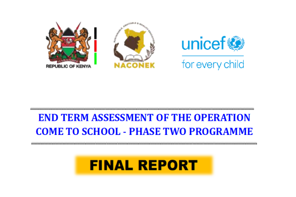 Endline Evaluation of Operation Come to School Phase II Programme in Kenya