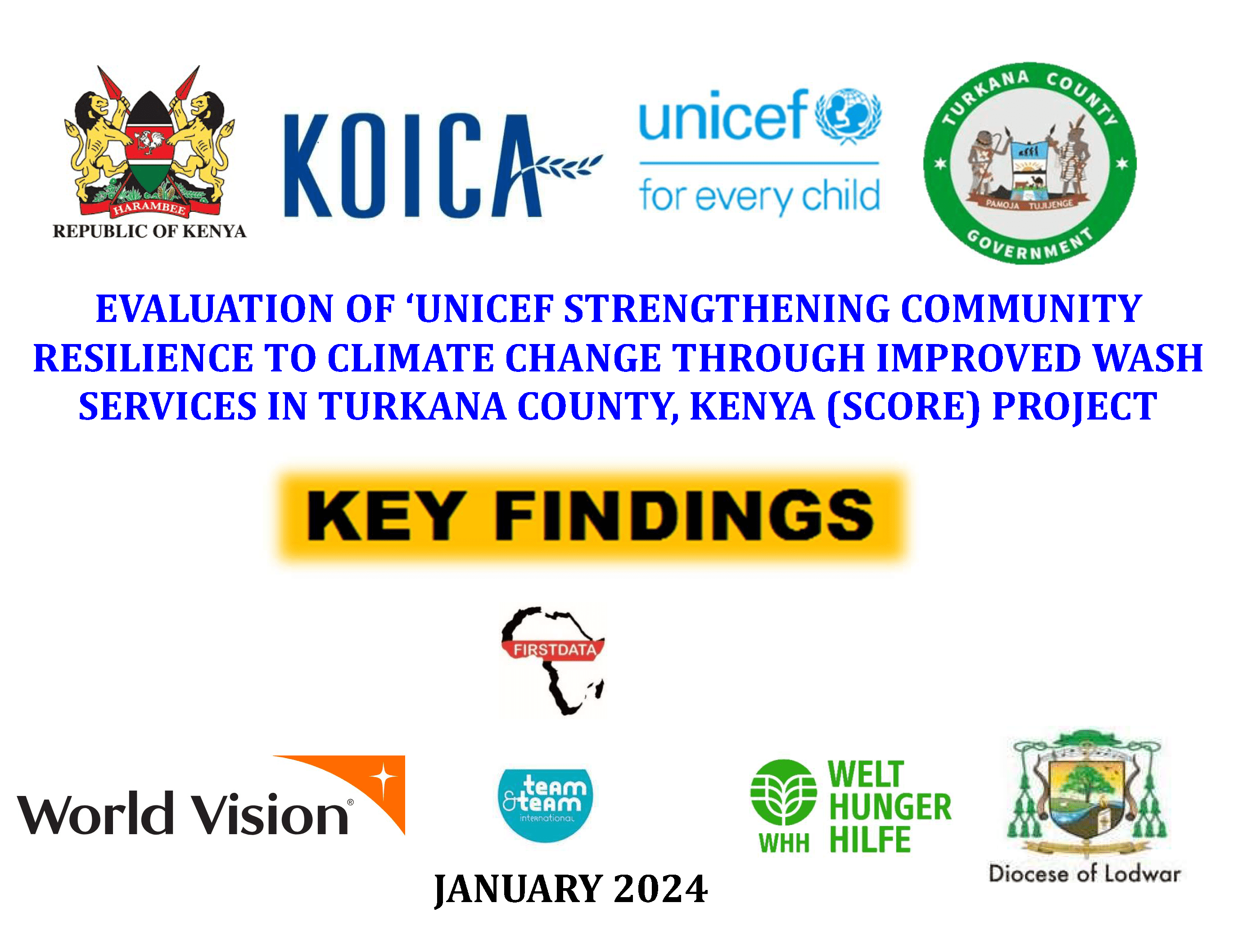 Endline Evaluation of UNICEF “Strengthening Community Resilience to Climate Change through Improved WASH Services in Turkana County, Kenya (SCORE)” Project